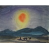 Aquarell Sonnenuntergang Sommer 1964
